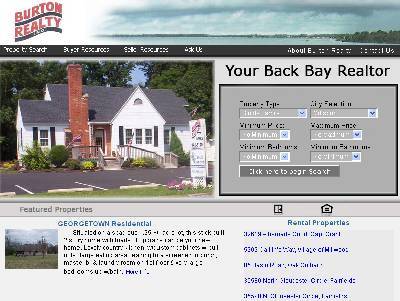 Burton Realty Inc. customer - business web site hosting services